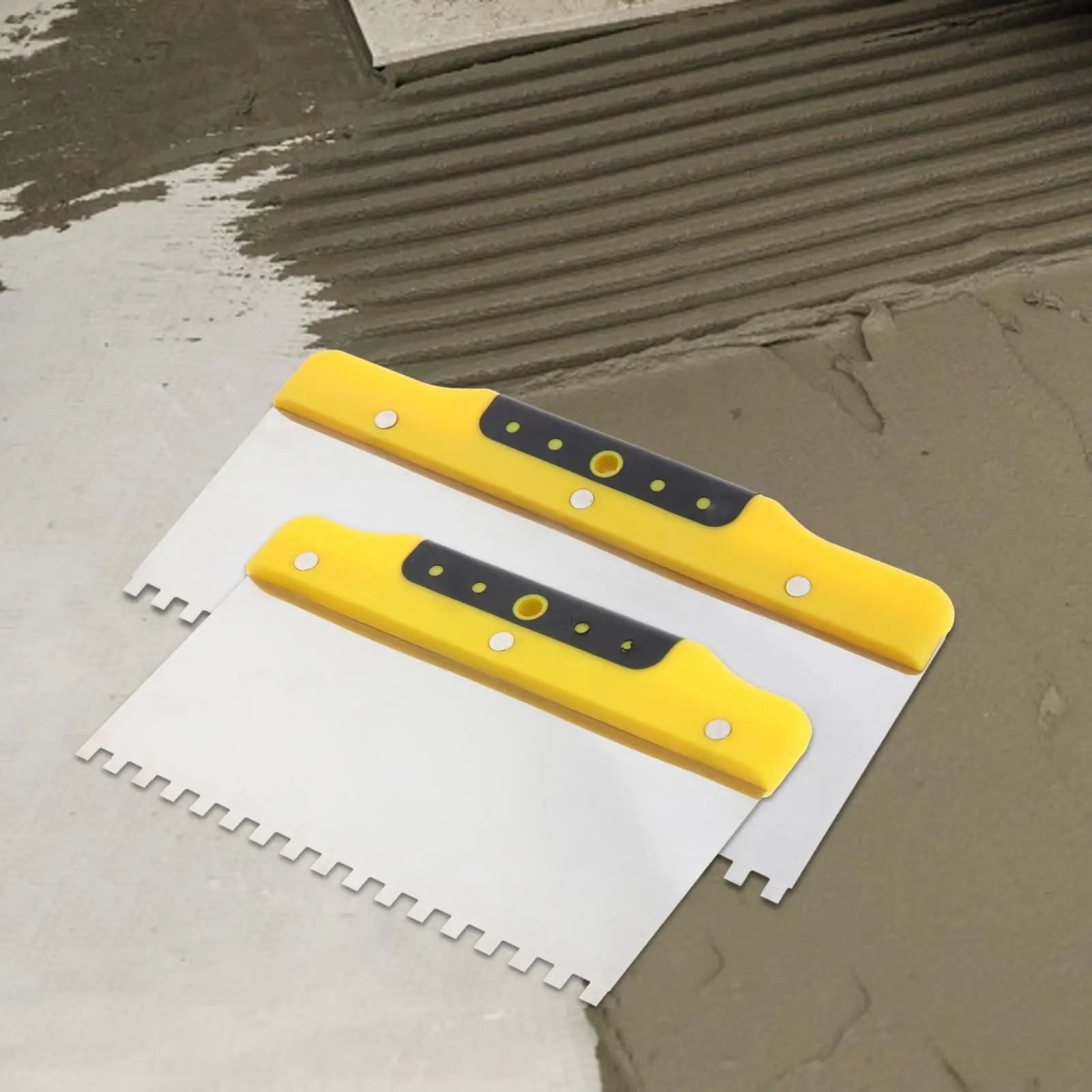 Finishing Trowel Wall Grout Spreading Tools Steel Trowel Putty Notched Spatula Concrete Drywall Construction 1Pc