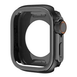 Rivestimento Metallico Premium con Bumper Rigido per Apple Watch - Protezione Completa, Nero