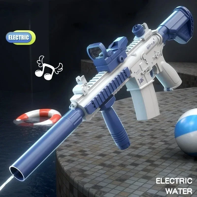 Water Gun Electric Pistol Shooting Toy Full Automatic Summer Shoot Beach Outdoor Fun Toy For Children Boys Girl Adults Gift M416 4
