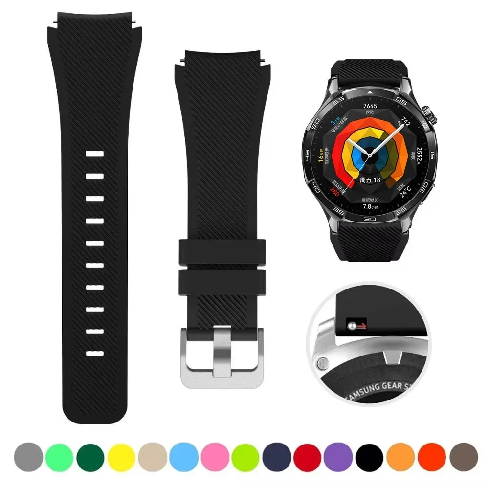 Silicone Smartwatch Strap - 22mm Soft Bracelet Belt