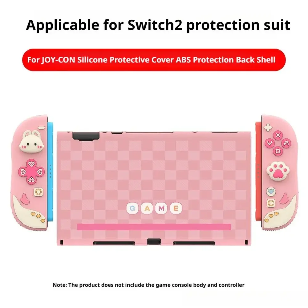 Adorable Bunny Protective Case with Shockproof Silicone Handle & Removable Back Cover Plus Storage Bag
