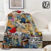 Throw Blanket Dog Man Dogman And Friend Micro Fleece Blanket Four Sizes Cartoon Portable Suitable For Sofa AntiPilling Blanket 1