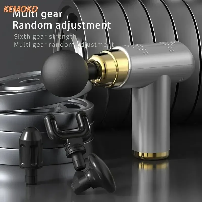 Portable Massage Gun Deep Tissue Muscle Electric Massager Pain Relief For Body Neck Back Relaxation Fitness Slimming