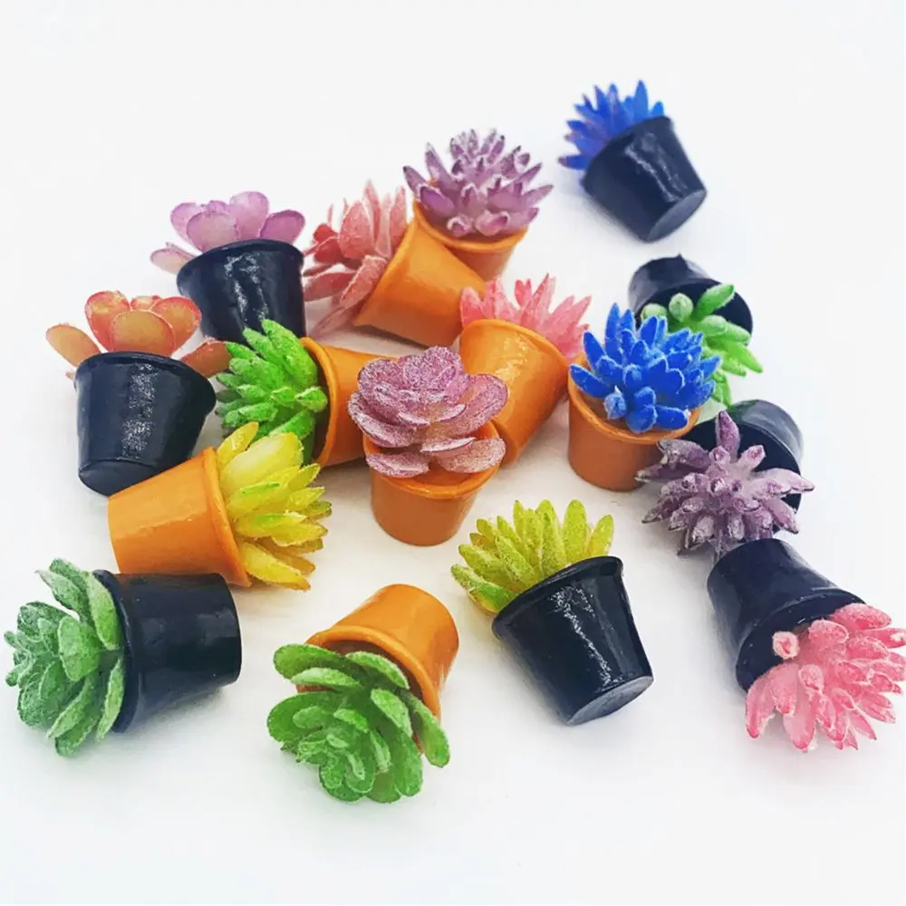 Mini Plant Pot Miniature Flower Vase Simulation Potted Plant 112