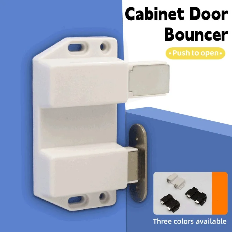 Invisible Cabinet Catches Hidden Magnetic Bouncer Door Catches Handle Free Plastic Adjustable Drawer Bouncer Hardware Accessory