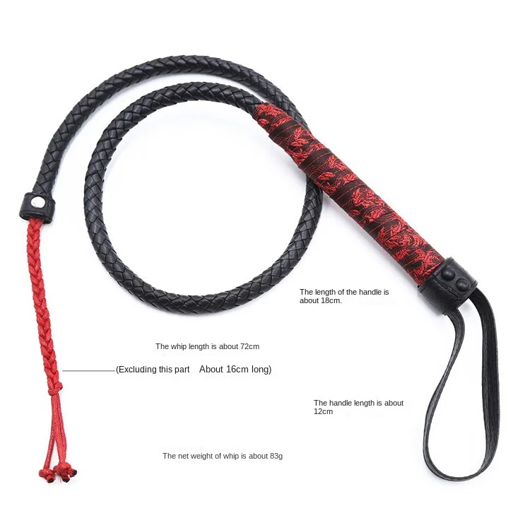 Equestrian Whip Hand Made Leather Bull 8 Plait