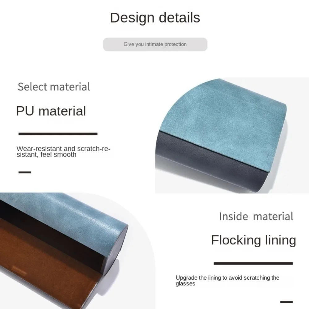 Fashion Double Layer Eyeglasses Case Large Capacity Sunglasses Box Waterproof PU Leather Eyeglasses Holder Glasses Case
