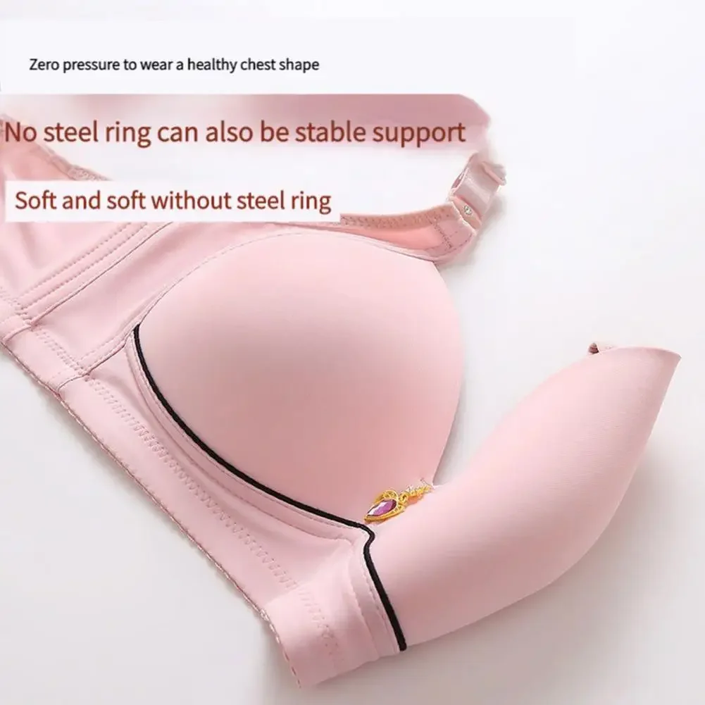 Women Bra Push Up No Steel Ring Breathable Adjustable Strap Breast Support Back Closure Intimacy Lady Brassiere Female Underwear 4