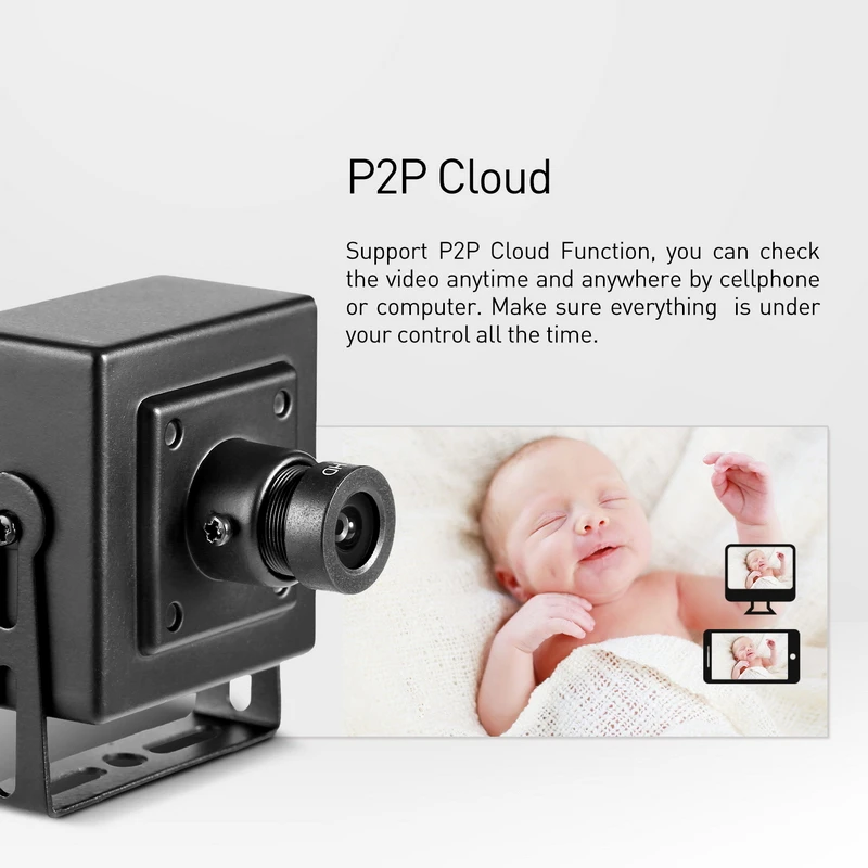 IP Camera Surveillance Camera Mini 4MP 5MP Indoor Metal