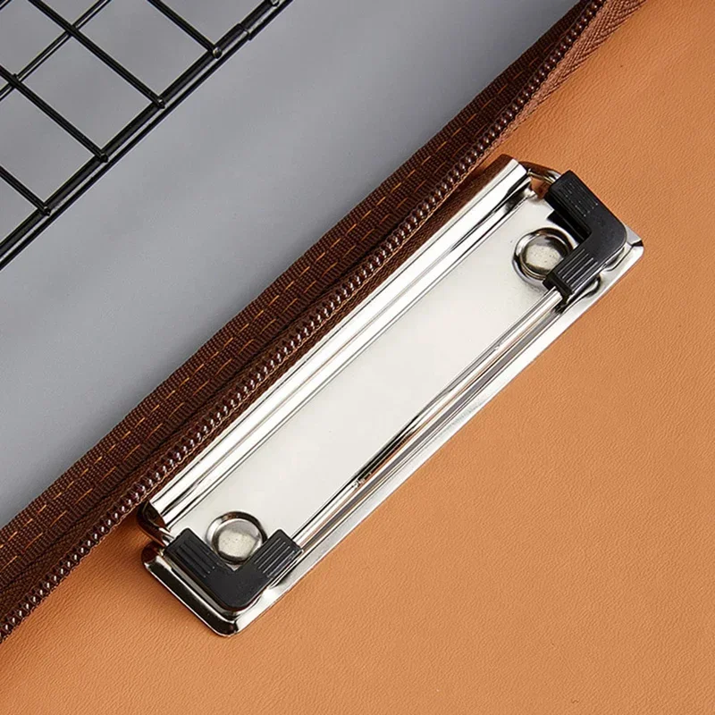 남녀공용 메모장, Padfolio 비즈니스 지퍼 폴더, 회의 핸들, 포트폴리오 가죽 포함