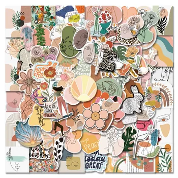 🌞 Boho Bliss Vinyl Sticker Pack – Mindful Art for Journals, Laptops & Self-Expression 1