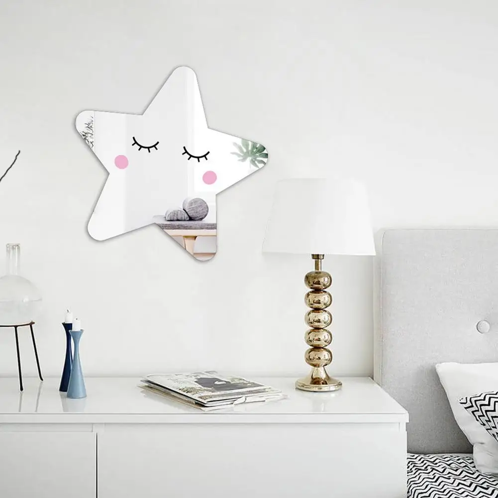 Glass Sticker Acrylic Art Mirror Stickers Innovative Great Animal Cloud Mirror Wall Acrylic Stickers for Bedroom