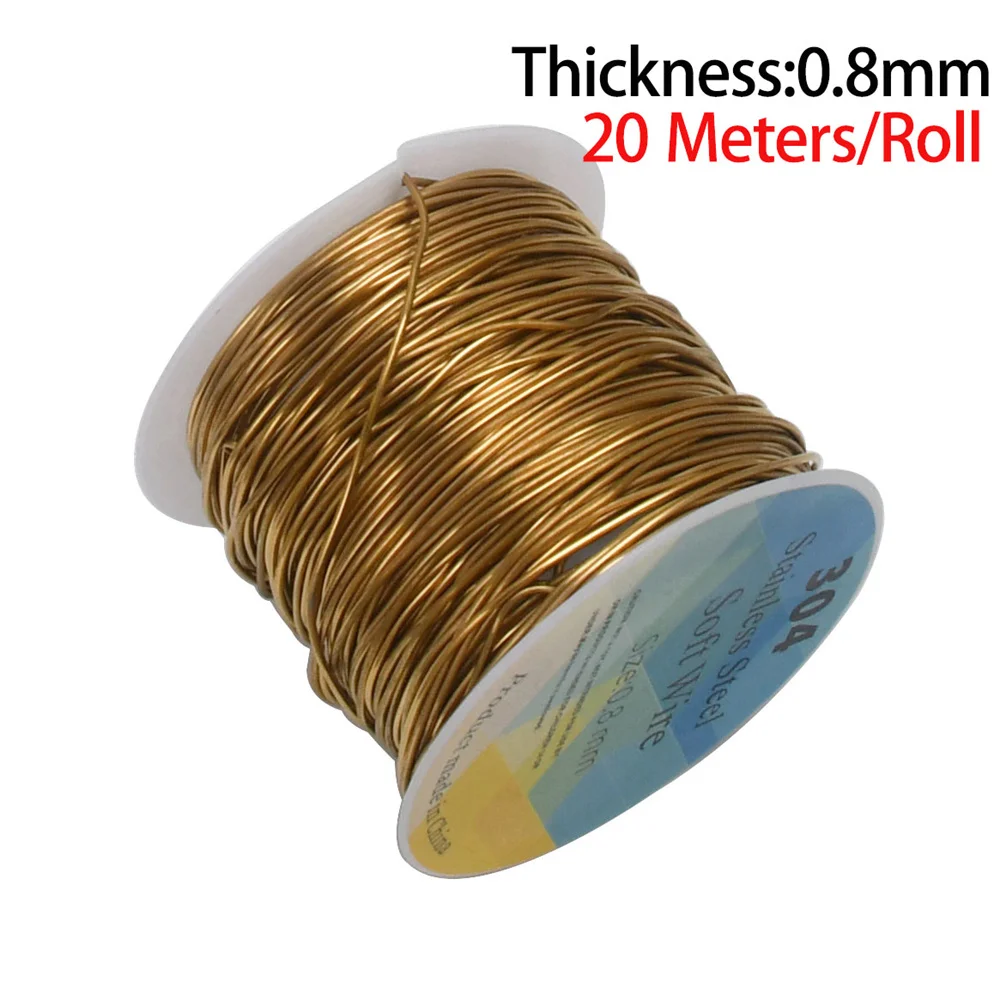 3-20Meters 304 Stainless Steel Wire PVD Coated Gold Wire 5