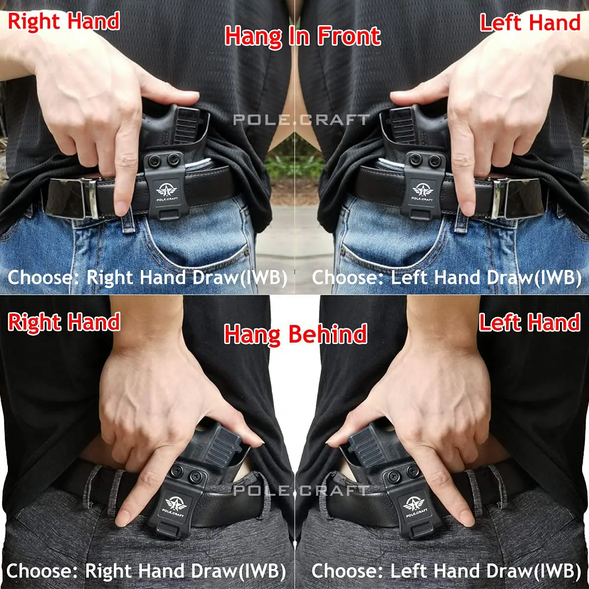 Bodyguard 380 Holster IWB Kydex Holster Custom Fit: Bodyguard 380 / Bodyguard 380 with Laser Pistol - Inside Waistband Concealed 6