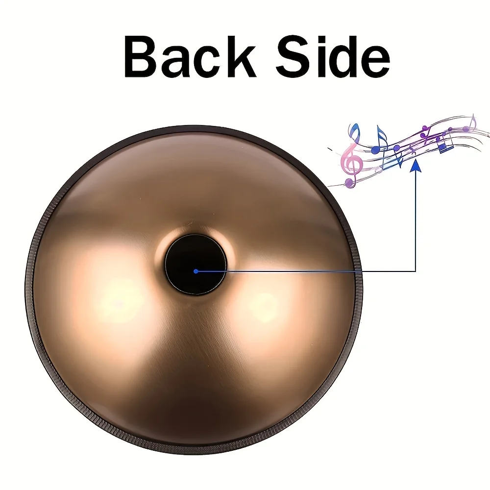 Musical Percussion Instruments 432Hz Stainless Steel Handpan Drum 9/10/12notes D Minor 22 inch with Steel Tongue Including Bag for Yoga Meditation Beg
