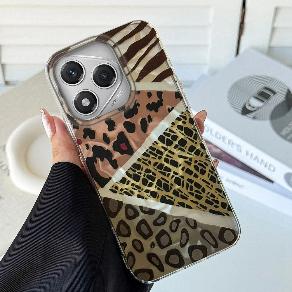 Leopard Print Water Wave Texture Silicone Phone Case Cover