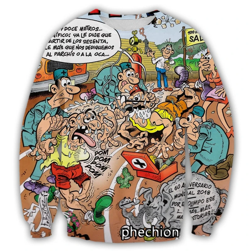 

phechion New Fashion Men/Women Mortadelo y Filemon 3D Printed Casual Sweatshirt Streetwear Men Loose Sporting Sweatshirt G20