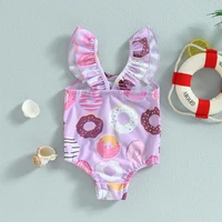 Toddler Girl Swimsuit Swimwear Ruffle Sleeveless Baby Girl Bathing Suit Beachwear 1