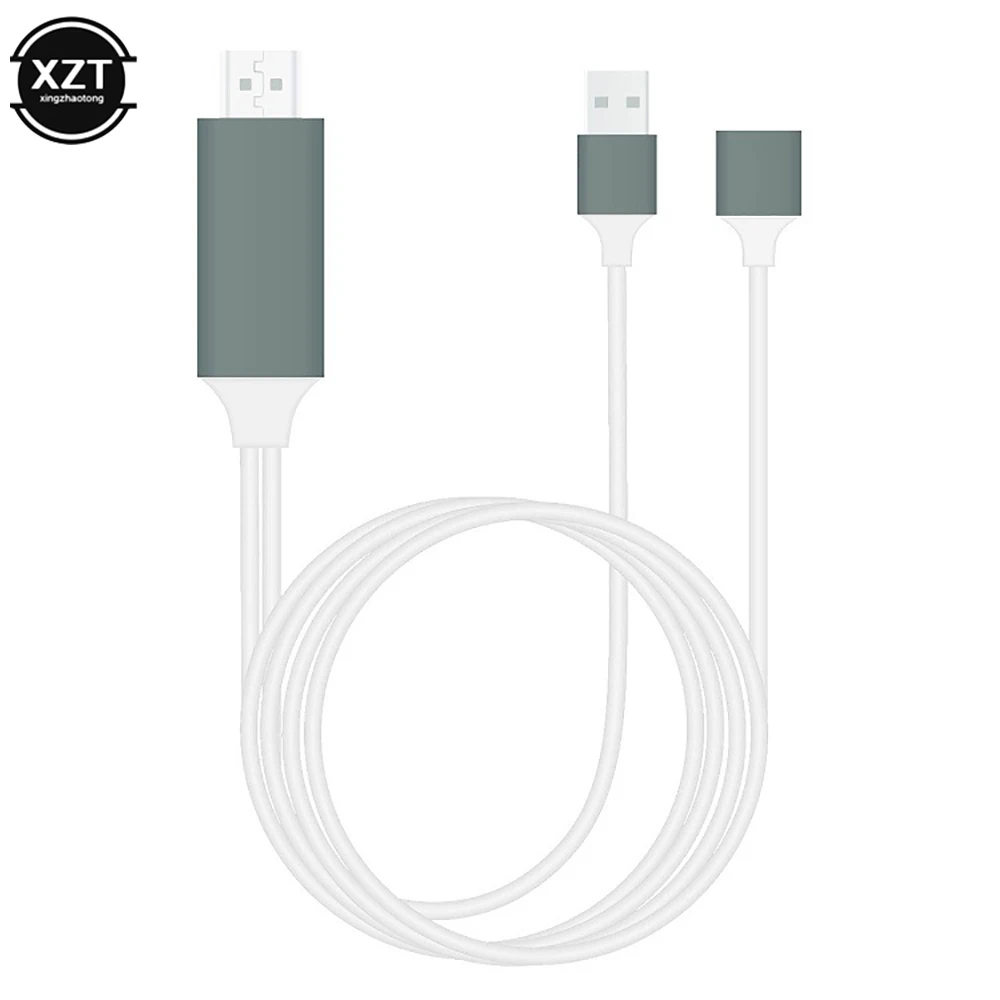 Hdmi-Compatible Mirroring AV Cable Phone to TV HDTV Adapter Usb Adapter Three-In-One Mobile Phone With The Same Screen Universal