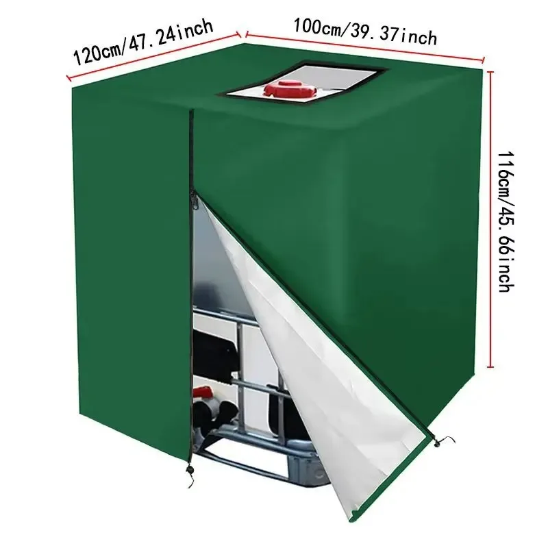 420D 옥스포드 천 IBC 톤 버킷 커버 자외선 차단 1000L 물탱크 방진