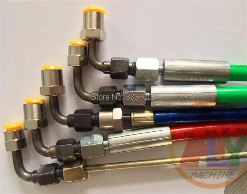 Diesel Pipe Common Rail Repair Tools Common Rail Injector Pump Test Bench Diesel Tube Pipe Connector Joint Part M14-M12/M14/M16 Diesel Tube 90 Degree