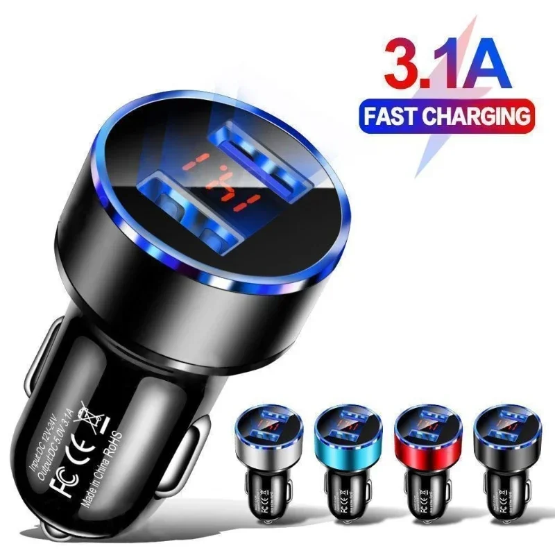 LED Display USB Phone Charger Car Adapter phone charger