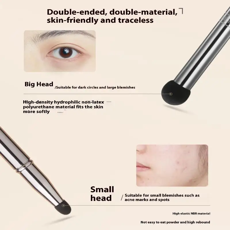 Double Ended Makeup Brush Set Detachable Travel Contour Concealer Brush Eyeshadow Blending Contouring Brush Face Cosmetic Tools