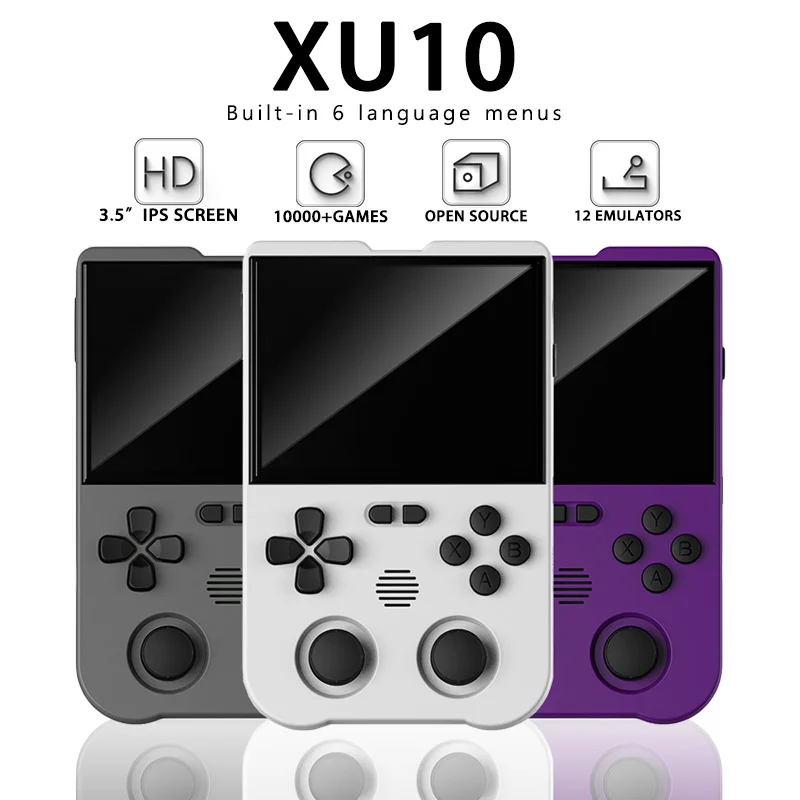 

XU10 Handheld Game Console 3.5" IPS Screen 3000mAh Battery Linux System 10000+ 3D Retro Games Portable Video Game Console Gifts
