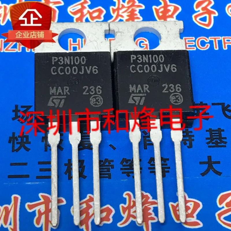 

30 шт. Оригинальный Новый STP3N100 P3N100 TO-220 1000V 3.5A