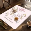 M -Mikko C-Characters Coffee Dish Quick Drying Kitchen Absorbent Drained Placemat For Table Bathroom Kitchen Draining Pads 6