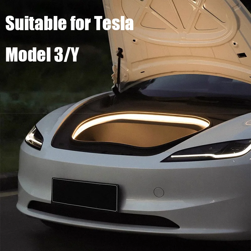 Suitable for Tesla Model 3 Y Storage box lighting strip Car front luggage compartment atmosphere lights Tesla Lamp