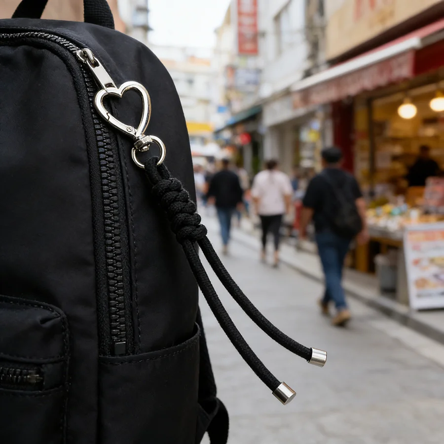 Neuer stilvoller Paracord-Schlüsselanhänger, Unisex, 5 Farben erhältlich, Auto-Rucksack-Charm-Anhänger, Dekoration, Herz, Valentinstag-Accessoires