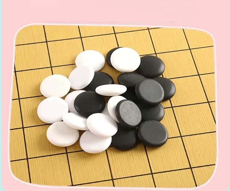 Fun Family Games 160pcs Go Chess Renju Game Set, Leather Sheet Board Cartoon Storage box for Children Educational