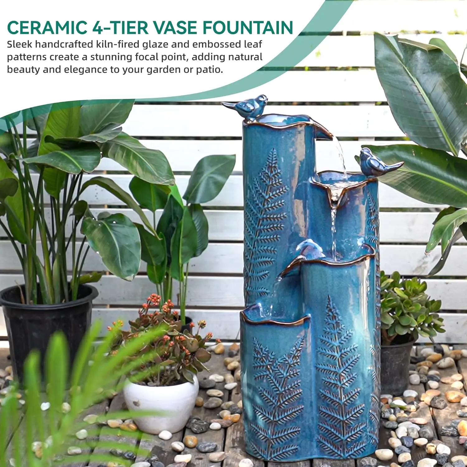 Ceramic outdoor water fountain image 4