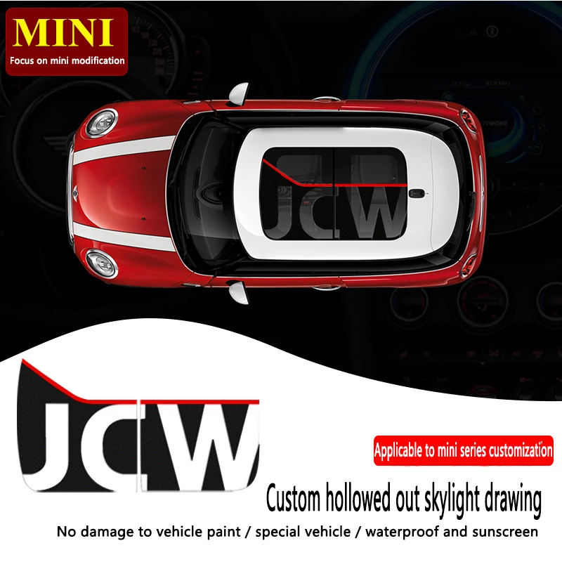 

For MINI Cooper Roof Sunroof Sticker Pull Flower Full Series Custom Rice Flag Modification