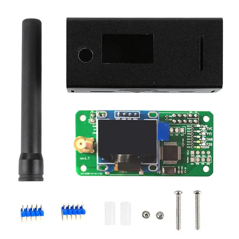 【공개】2X 버전 1.7 MMDVM 심플렉스 핫스팟 UHF VHF 안테나 +OLED+케이스 지원 라즈베리 파이 핫스팟용 P25 DMR YSF