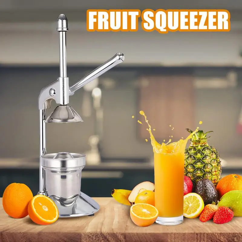 

Manual Orange Juicer Stainless Steel Heavy Duty Hand Press Juicer Washable Detachable Cup Manual Citrus Lime Squeezer Press