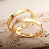 JINHUI STARS ALL ALIGNED BRACELET SET Stainless Steel Smooth Hollow Star Bangle For Women Metallic Gold Color Waterproof Jewelry 4