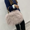 Factory Wholesale New Fashion Design Luxury Real Mongolian Lamb Fur Bag Sheep Fur Shoulder Bag 5