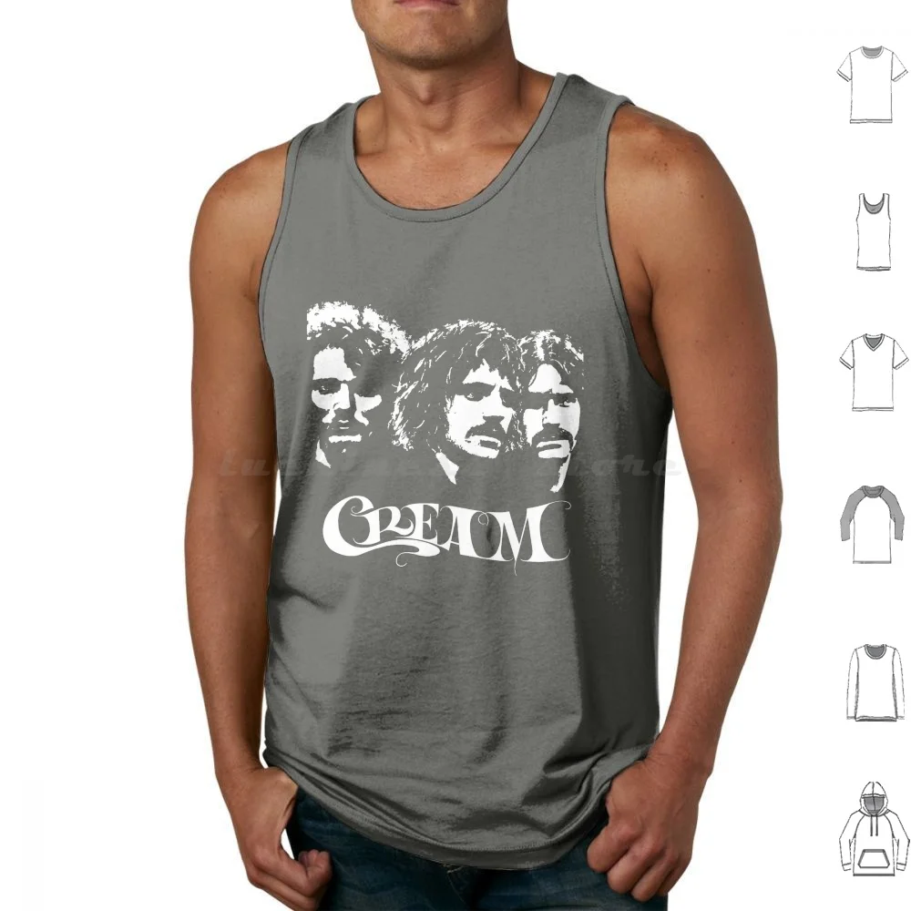 

Cream Tank Tops Vest Sleeveless Cream Fresh Cream Band Music Blues Ice Cream Cream Music Cream Band Cream Concert Cream Tour
