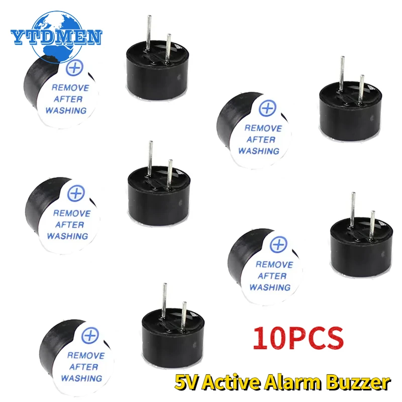 3/5/12/24V Cicalino attivo Magnetico Lungo Tono acustico continuo Suoneria di allarme 12mm MINI Cicalini piezo attivi adatti per Arduino K fai da te