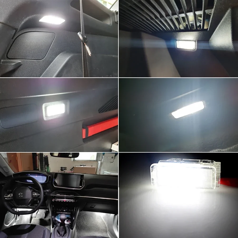 LED Trunk Cargo Lamp Footwell Under Door Glove Box Light For Peugeot 3008 206 308 307 2008 207 508 5008 407 306 Expert