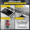 Vevor Commercial Meat Cutter Machine 1100 Lb/H 3Mm Stainless Steel With Pulley 600W Electric Food Cutting Slicer For Kitchen 6