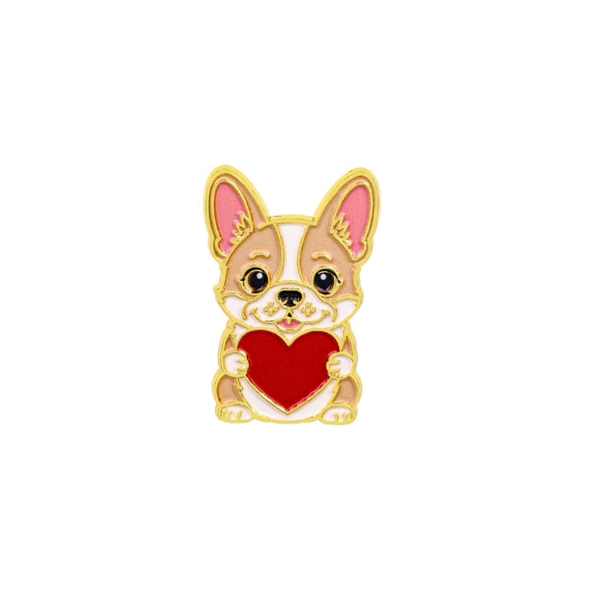 Charming Cartoon Animal Enamel Pin Brooch - Adorable Puppy Otter Design for Backpacks and Clothing Accessories