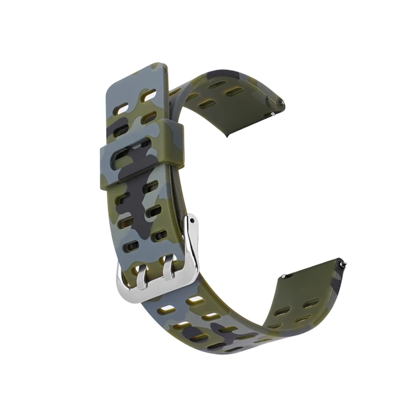 Camouflage Silicone Sport Watch Strap - 22mm