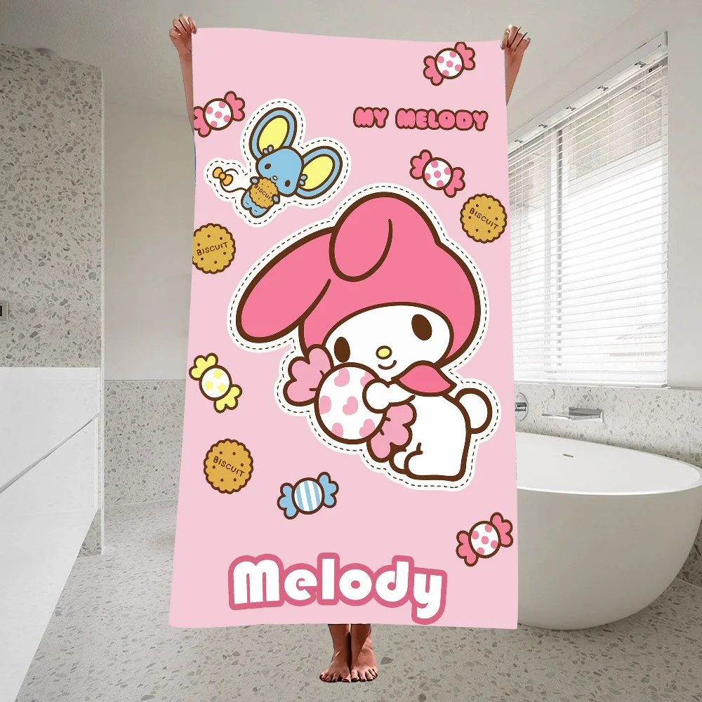 S-Sanrio M-My M-Melody Towel Quick Drying Pure Cotton Polyester Thick Bath Towel For Children And Adults, Sports Travel 3