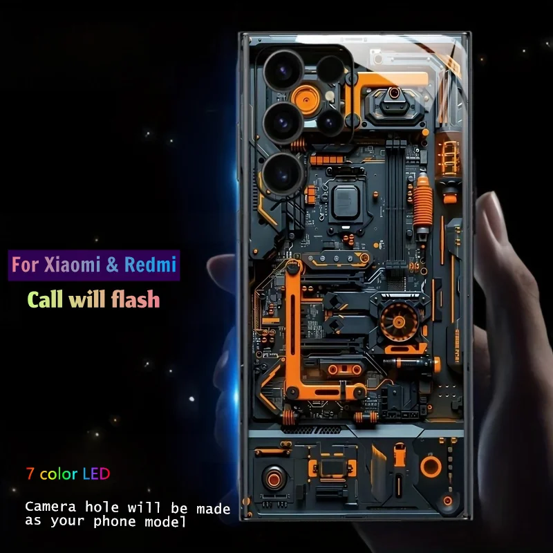 Enhanced Luminous LED Glow Phone Case with Aesthetic Design