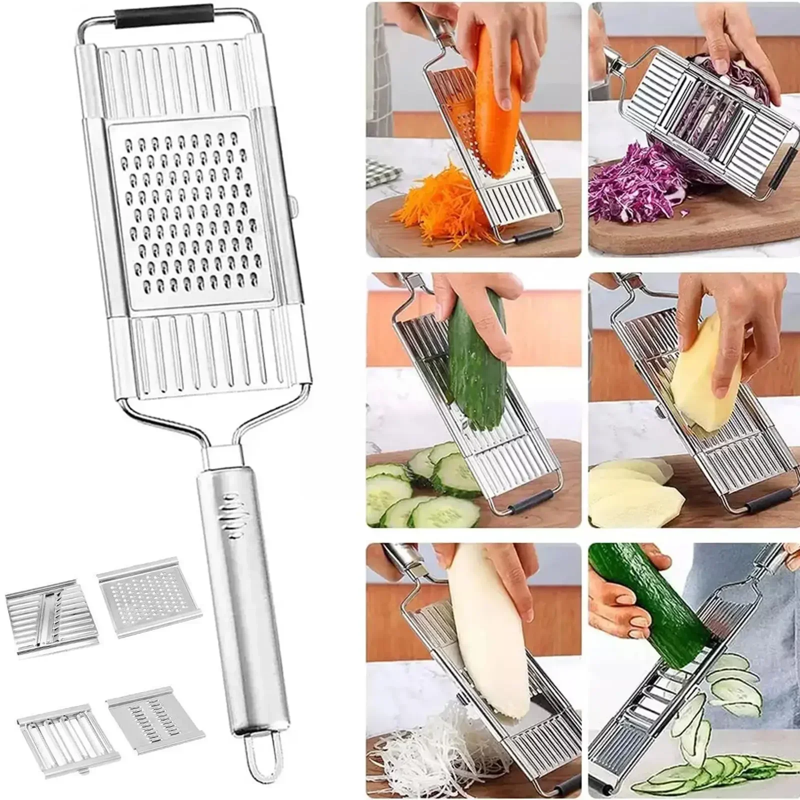 Multi-Purpose Vegetable Slicer Portable Stainless Steel Shredder