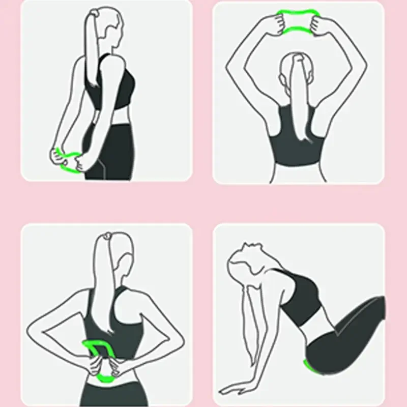 Female Yoga Ring Fascia Stretching Massager Magic Ring Slimming Leg Exercise Open Back Shoulder Fitness Aids Equipment