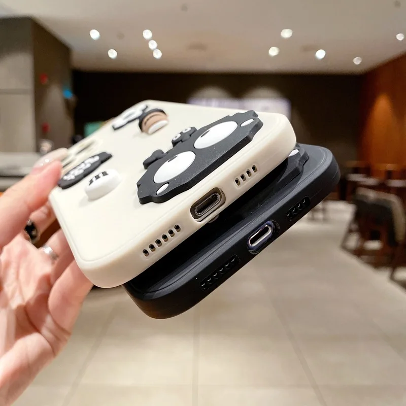 For iphone 12 13 14 15 mini 11 Pro Max Lovely 3D Cartoon Anime Silicone Case For IPHONE 7 8 plus X XR XS Max Anti Fall Back Cover_voghion.com